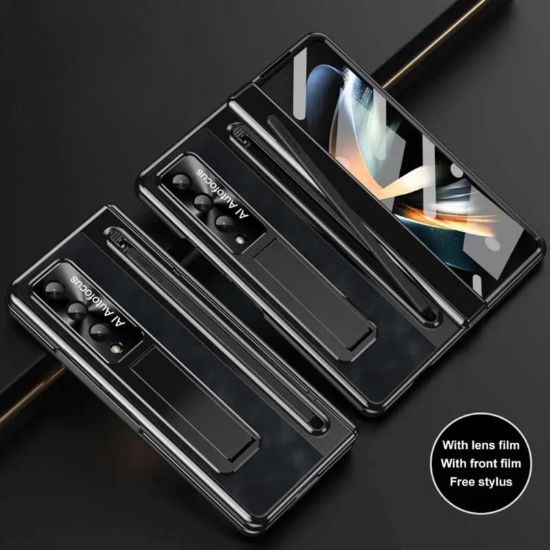 Load image into Gallery viewer, [With Card Slot] Samsung Galaxy Z Fold 5 5G (SM-F946) - Retro Leather Folding Stand Series Shockproof Case
