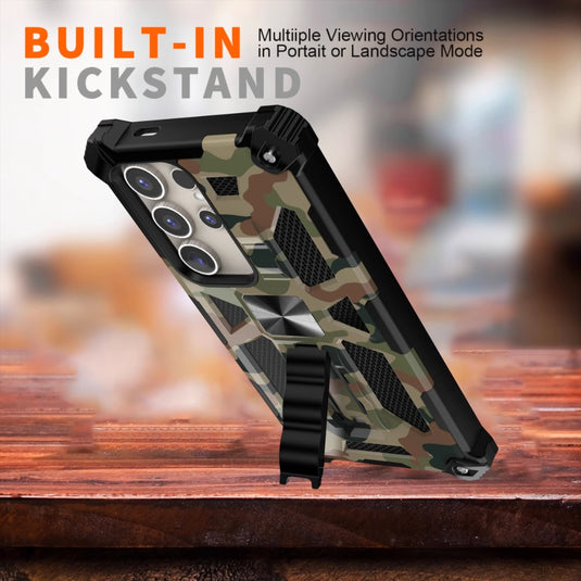 [Built-in Stand] Samsung Galaxy A36 (SM-A366) - Camouflage Shockproof Heavy Duty Series Case