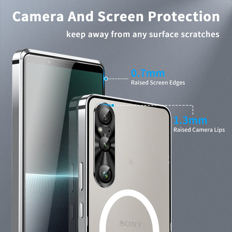 Load image into Gallery viewer, Sony Xperia 1 VI - Shockproof Aluminum Metal Bumper Magnetic Matte Back Cover Case
