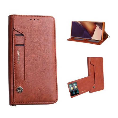 [With Card Slot] Samsung Galaxy S23/Plus/Ultra - Double-sided Card Slot PU Leather Flip Wallet Series Stand Case