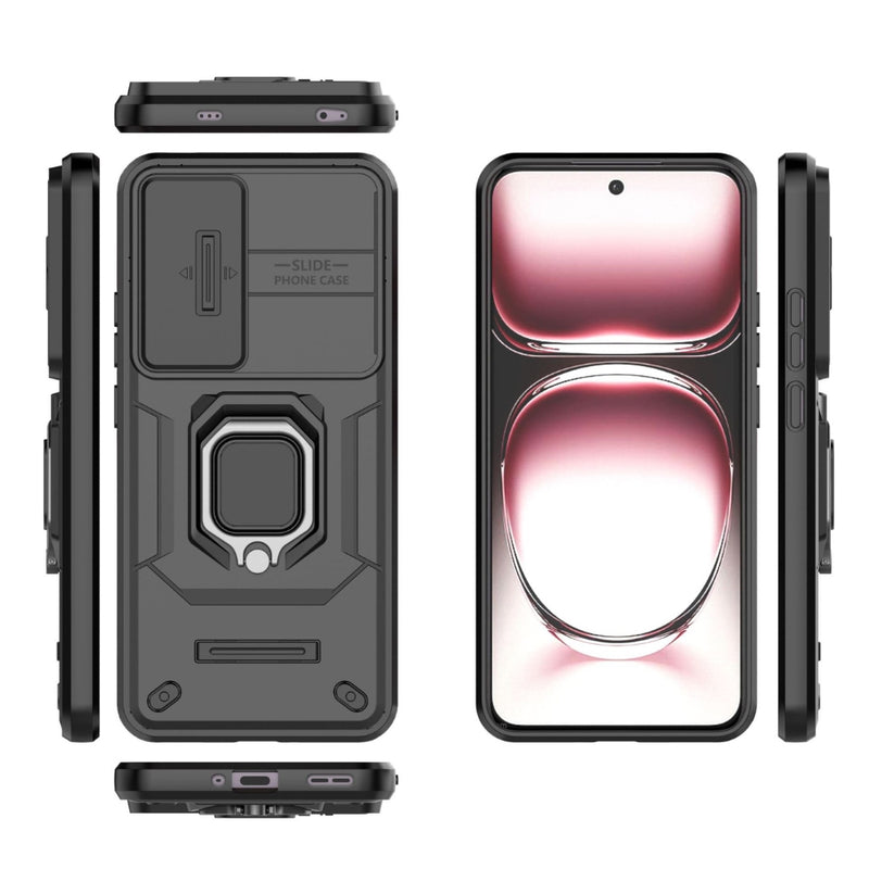 Load image into Gallery viewer, OPPO Reno 12 5G (CPH2625) - Battle Bear Lens Push Window Mechanics Series Case With Finger Ring Stand
