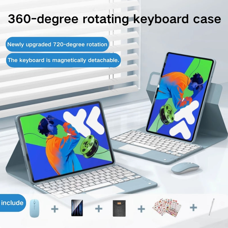 Load image into Gallery viewer, Lenovo Tab M11 11.0&quot; 2024 (TB-330XU/330FU) - 360-Degree Rotating Keyboard Case With Backlight and Mouse

