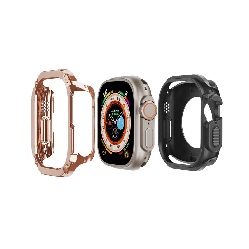 Load image into Gallery viewer, Apple Watch Series 7/8/9/10/Ultra - Metal Armor Hollow-out Heavy Duty Series Case
