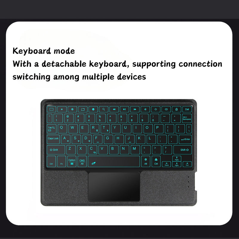 Load image into Gallery viewer, Lenovo Idea Tab Pro 12.7&quot; 2025 (TB373FU/TB375FC) - Smart Detachable Type Touch Keyboard Case with Backlight
