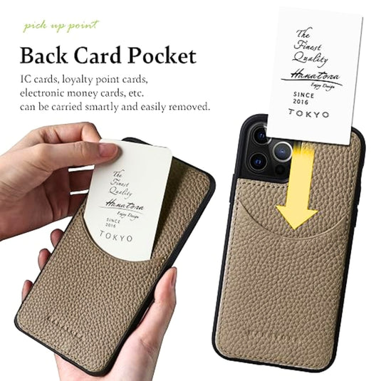 [With Card Slot] Apple iPhone 11/Pro/Max - Soft Shock Proof and Drop Resistant Genuine Leather Series Case