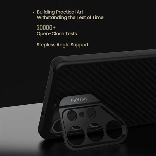 [With Camera Lens Stand] Samsung Galaxy S25 Ultra (SM-S938) - Nillkin Magnetic Aramid Fiber Shockproof Case