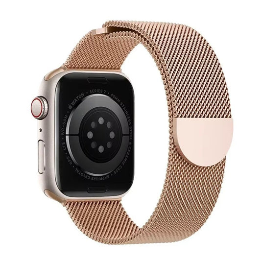 Apple Watch Series 1/2/3/4/5/6/SE/7/8/9/10/Ultra - Metal Clasp Magnetic Round Head Watch Band