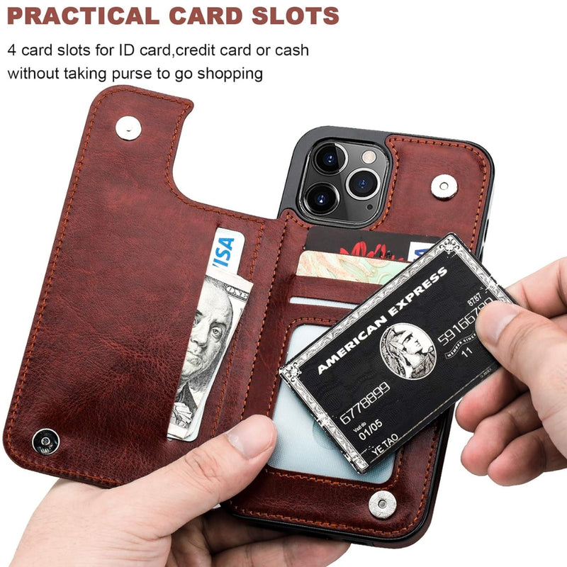 Load image into Gallery viewer, [With Card Slot] Apple iPhone 16/Plus/Pro/Max - Business Shockproof PU Leather Wallet Series Stand Case
