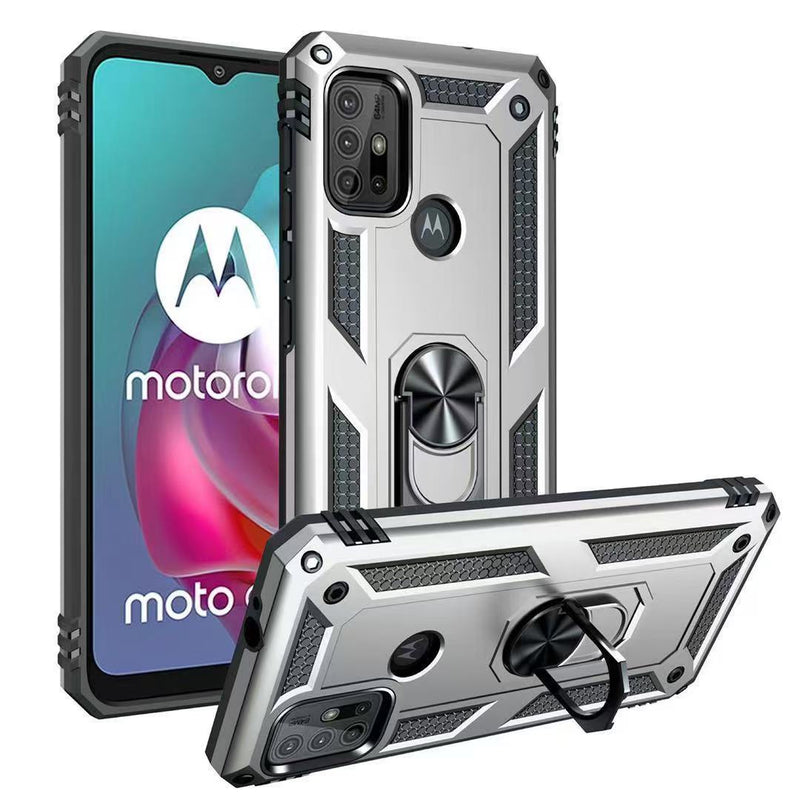 Load image into Gallery viewer, [Built-in Ring Bracket] Motorola Moto G30/G10 Anti-slip Protective Hard Heavy Duty Series Case
