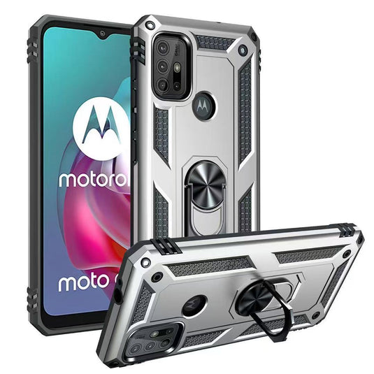 [Built-in Ring Bracket] Motorola Moto G30/G10 Anti-slip Protective Hard Heavy Duty Series Case