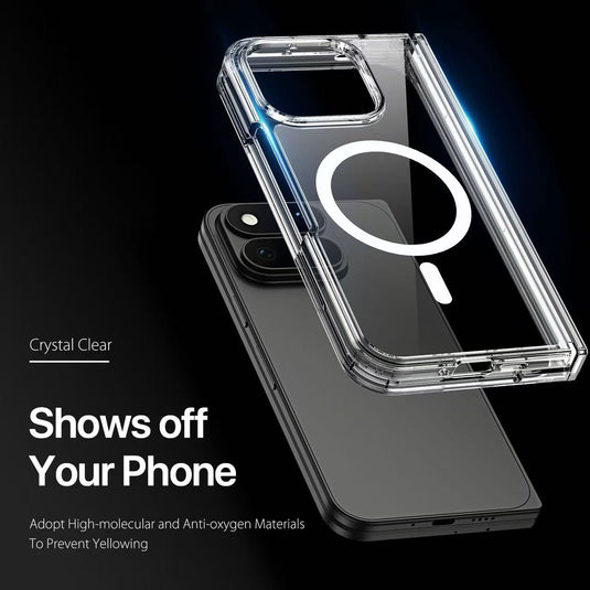 [Magsafe Compatible] Google Pixel 11 Pro Fold - Clear TPU+PC Shockproof Case with Hinge Protection