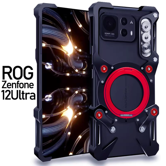 [With 360° Rotating Stand] ASUS Zenfone 12 Ultra - Aluminum Alloy Metal Frame Shockproof Case