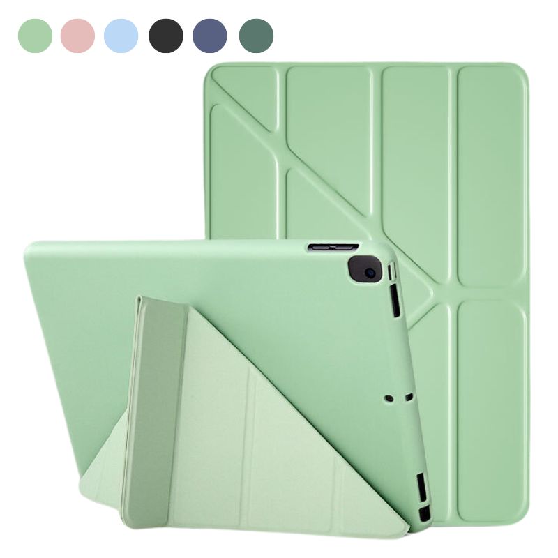 Load image into Gallery viewer, [Foldable] Samsung Galaxy Tab A7 lite 8.7&quot; 2021 (T220/T225) - Multi Functional Foldable Solid Color Soft Liquid Silicone Case
