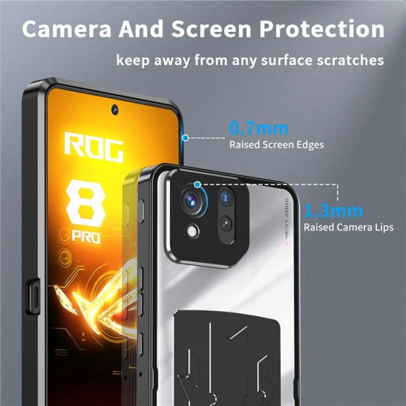 Load image into Gallery viewer, ASUS Rog Phone 8 &amp; 8 Pro - Transparent Cooling Phone Essentials Series Case With Metal Lens Cover
