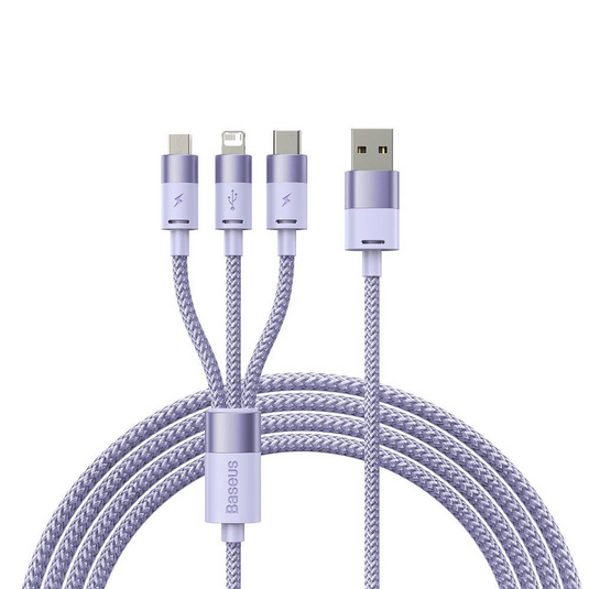 Baseus StarSpeed 1-for-3 Fast Charging Data Cable USB to M+L+C 3.5A 1.2m