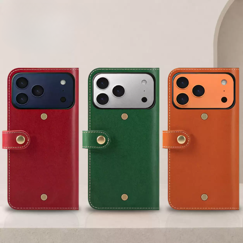 Load image into Gallery viewer, [With Card Slot] Apple iPhone 18 Pro &amp; Max - HANATORA Premium Genuine Leather Flip Wallet Case
