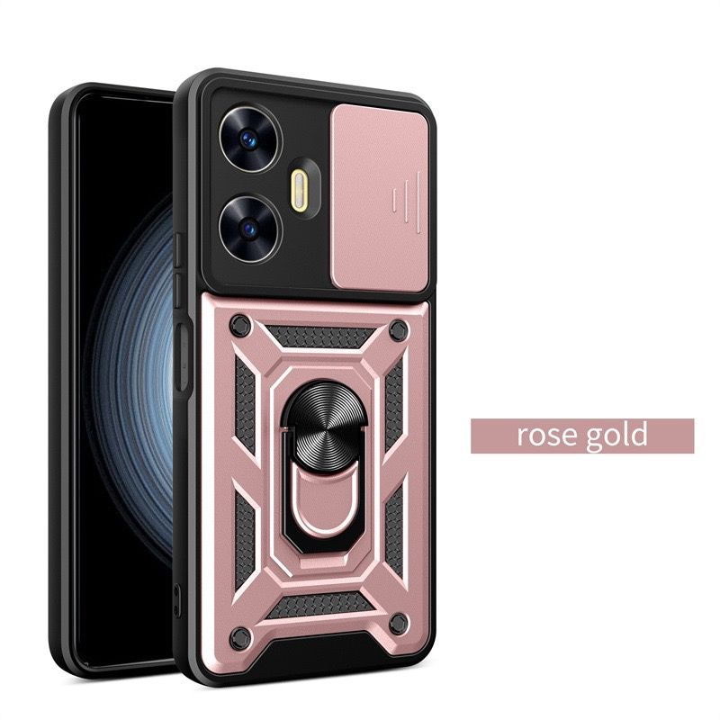 Load image into Gallery viewer, [Built-in Metal Kickstand][With Lens Cover] Oppo Reno12 &amp; Pro &amp; F Full-Cover Shockproof Protective Case
