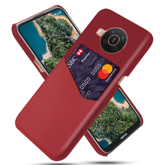 Nokia 5.1 Plus / X5 - Fabric Texture Single Card Slot PU Leather Phone Case