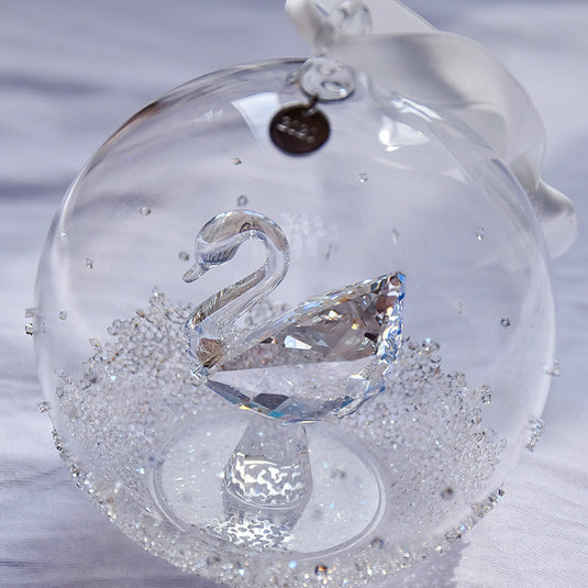 Elegant Swan Crystal Lucky Ball Car Rearview Mirror Hanging Ornament Car Interior Decoration - i-Station Mobile Phone & Electronic Device Repair and Accessories