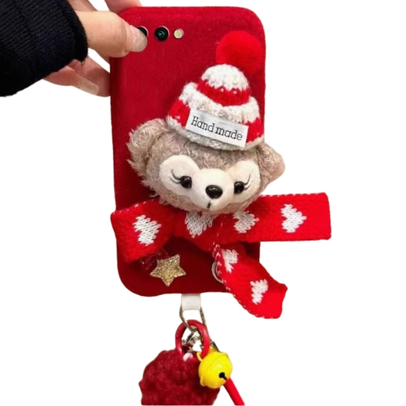 Load image into Gallery viewer, Samsung Galaxy Z Flip 4 (SM-F721) - Three-Dimensional Cartoon Christmas ShellieMay Plush Fashion-Forward Series Case With Bell Lanyard
