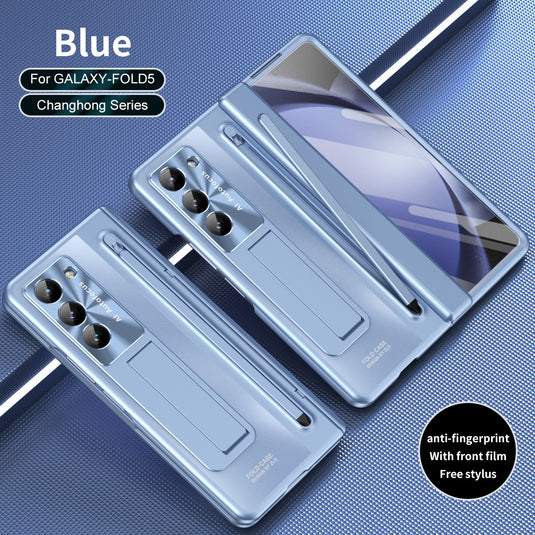 [With Stylus] Samsung Galaxy Z Fold 5 (SM-F946) - Shell Membrane Integrated Shockproof Stand Case