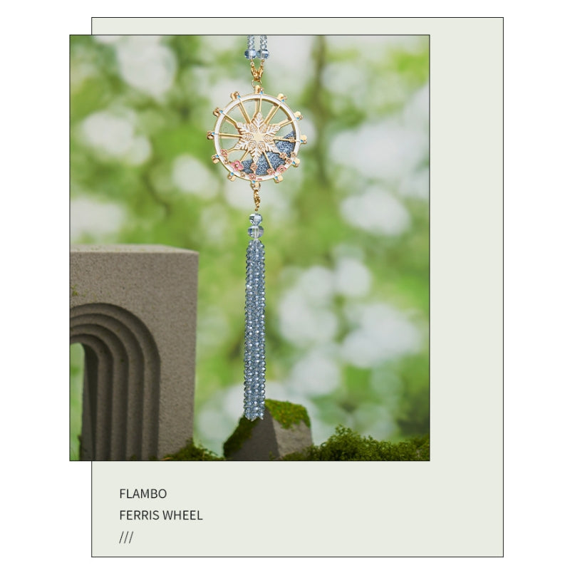 Load image into Gallery viewer, High-End Exquisite Ferris Wheel Liquid Sand Crystal Car Rearview Mirror Pendant Interior Decoration - i-Station Mobile Phone &amp; Electronic Device Repair and Accessories

