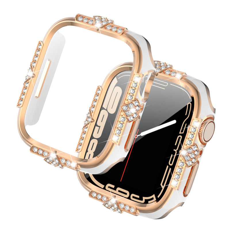 Load image into Gallery viewer, [2 in 1 - Case + Protector] Apple Watch Series 4/5/6/SE/7/8/9 - Fashion Diamond-inlaid Shockproof Frame Case
