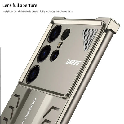 Samsung Galaxy S24 Ultra 5G (SM-S928) - Borderless Aluminum Alloy Leather Snap Metal Case - i-Station Mobile Phone & Electronic Device Repair and Accessories