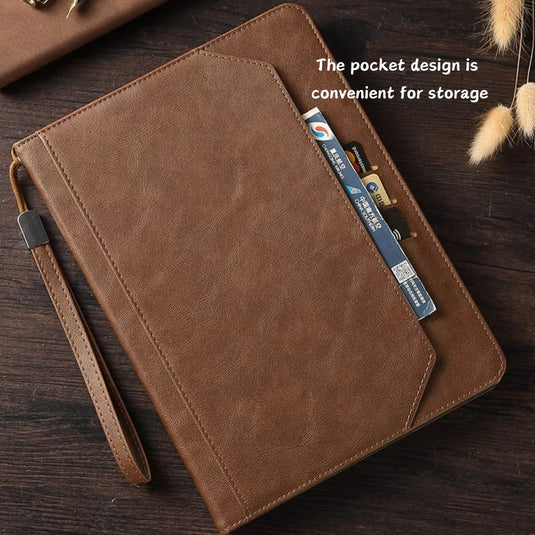 [With Pen Slot][With Card Slot] Apple iPad mini 6 8.3" (2021) - Business PU Leather Fold Stand Series Case With Wrist strap