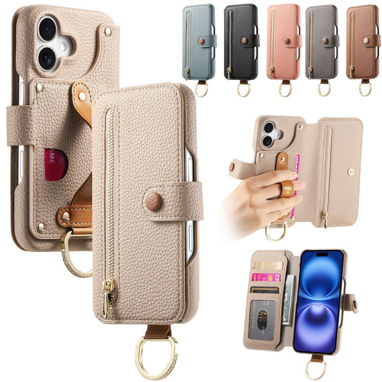 [With RFID Blocking Material] Samsung Galaxy A26 (SM-A266) - PU Leather Zipper Flip Wallet Series Case