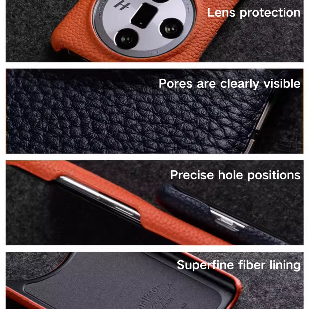 OPPO Find X7 Ultra (PHY110) - Business Drop Proof Cowhide + PC Genuine Leather Series Case - i-Station Mobile Phone & Electronic Device Repair and Accessories