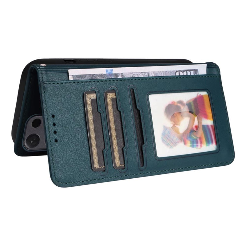 Load image into Gallery viewer, [With Card Slot] Samsung Galaxy S21 FE (SM-G990) -  Magnetic Dismantling Genuine Leather Flip Wallet Series Stand Case With a Leather Lanyard
