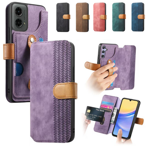 [With Card Slot][With Wrist Wrap] Motorola Moto G Play 4G/5G (2024) Leather Shockproof Wallet Series Case