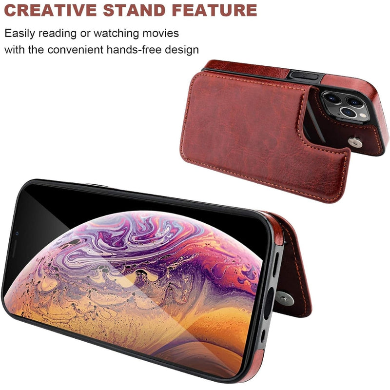 Load image into Gallery viewer, [With Card Slot] Apple iPhone 16/Plus/Pro/Max - Business Shockproof PU Leather Wallet Series Stand Case
