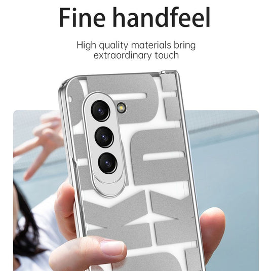 [With Phone Film] Samsung Galaxy Z Fold 5 5G (SM-F946B) - Fashion Electroplating Transparent Drop Proof Essentials Series Case