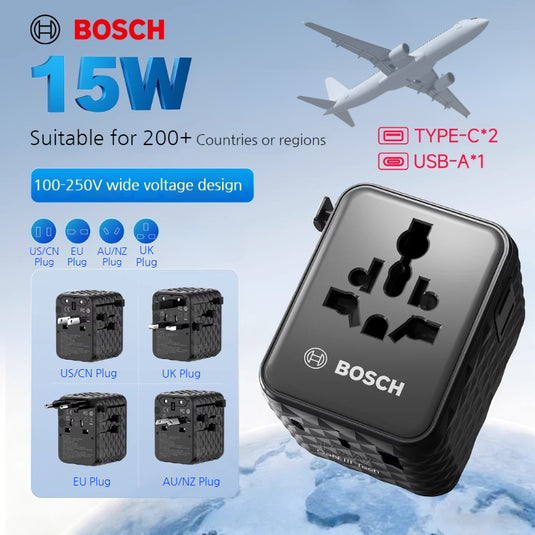 Bosch Compact Global Universal Travel Adapter Socket - i-Station Mobile Phone & Electronic Device Repair and Accessories