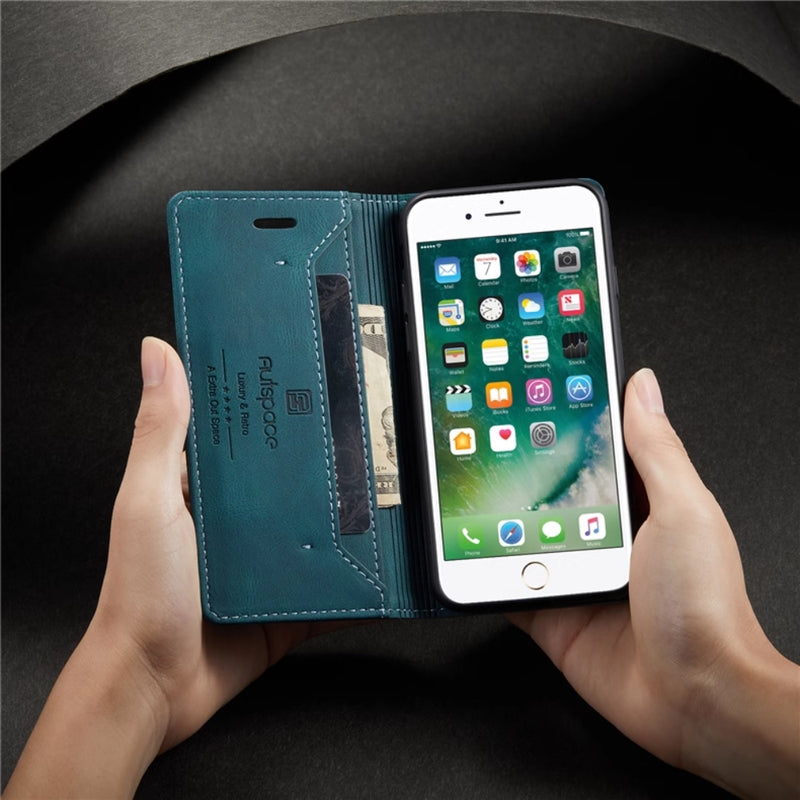 Load image into Gallery viewer, [With Card Slot][Adjustable Bracket] Apple iPhone 12/mini/Pro/Max - Foldable Anti-slip Anti-drop PU Leather Flip Wallet Series Stand Case
