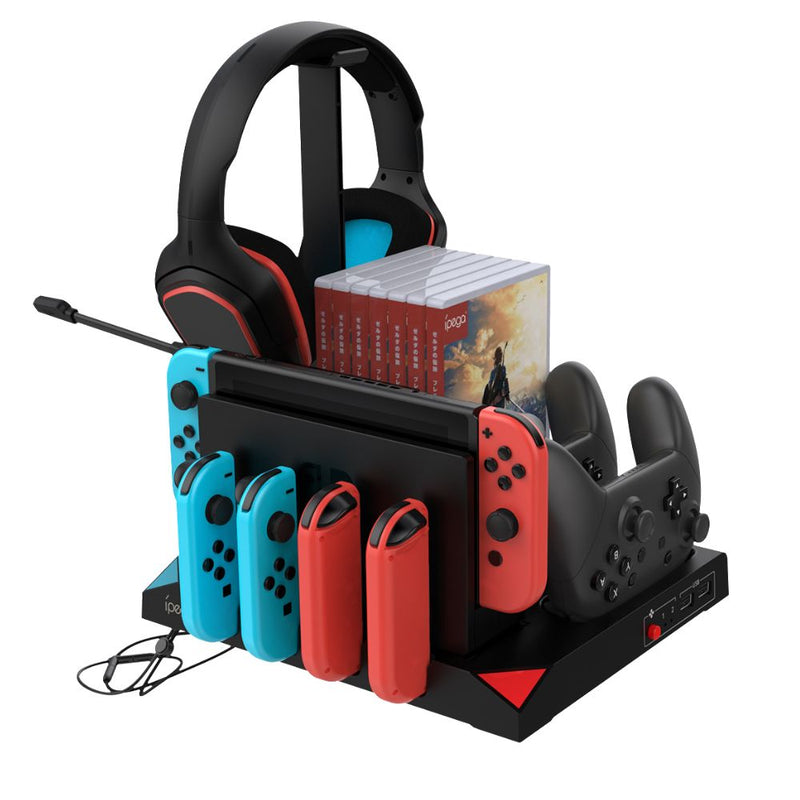 Load image into Gallery viewer, Nintendo Switch Joy-Con 9 in 1 Multi-function Vertical Game Controller Charging Station Dock  with Headset/Game Card Stand - Polar Tech Australia
