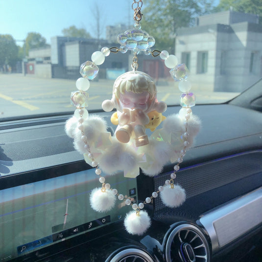 Cartoon Crystal Doll Car Rearview Mirror Hanging Ornament Car Interior Decoration Premium Gift - i-Station Mobile Phone & Electronic Device Repair and Accessories