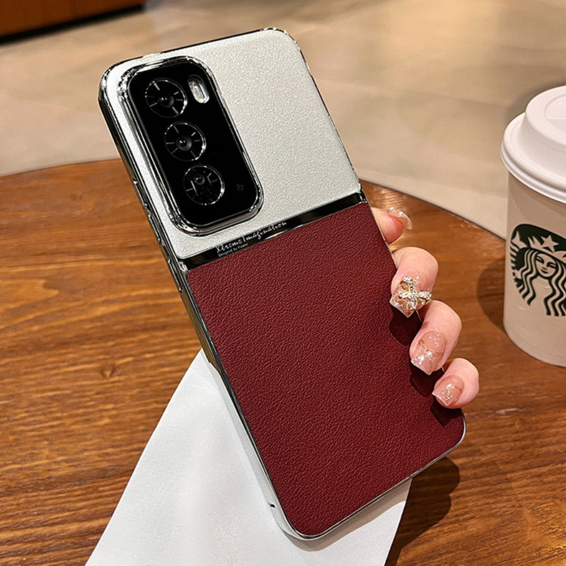 Load image into Gallery viewer, OPPO Reno 12 5G (CPH2625) - High-end Electroplated Spliced PU Leather Essentials Series Case
