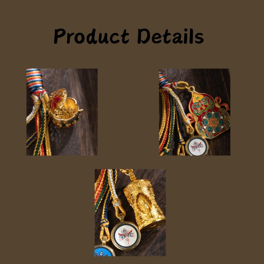 Handwoven Five-Way God of Wealth Thangka Car Hanging – Tibetan Knot Rearview Mirror Ornament for Car Interior Decoration - i-Station Mobile Phone & Electronic Device Repair and Accessories