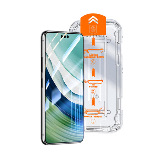 [Easy Automatic Fit Self-Installation Kit] Samsung Galaxy A55 5G (A556) - Magic Box Full Covered 9H Hardness HD Tempered Glass Screen Protector