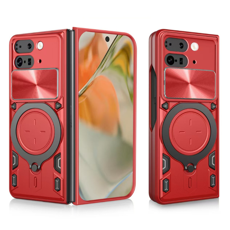 [With Slide Lens Cover][Built-in Stand] Google Pixel 9 Pro Fold Shockproof Heavy Duty Series Case - i-Station Mobile Phone & Electronic Device Repair and Accessories