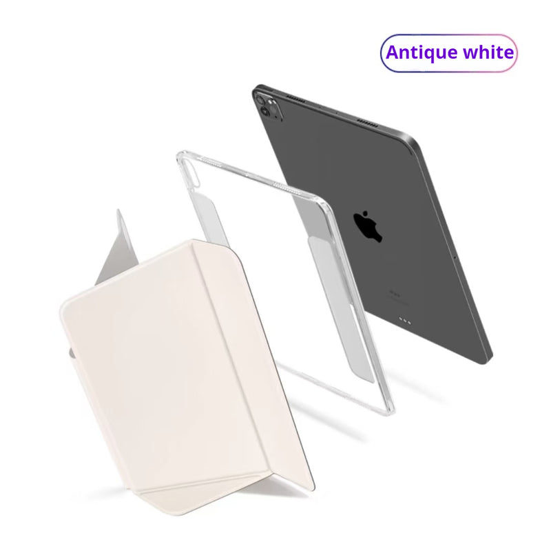 Load image into Gallery viewer, [Detachable][Magsafe Compatible] Apple iPad Pro 13-inch 7th Gen (2024) Shaped Acrylic Rotating Case With Pen Slot
