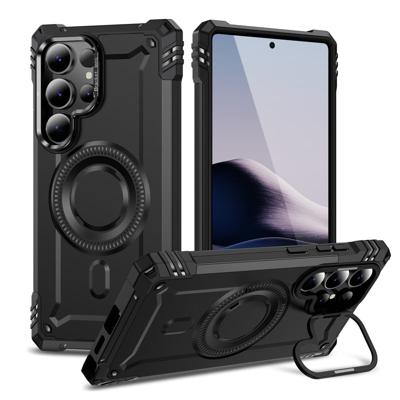Load image into Gallery viewer, [Magsafe Compatible] Samsung Galaxy S25/Plus/Ultra/Edge - Lens Bracket Shockproof Heavy Duty Series Case
