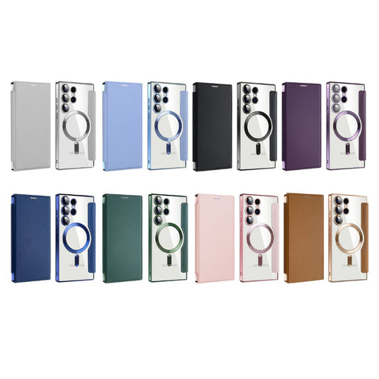 [Magsafe Compatible][With Card Slot] Samsung Galaxy S23/Plus/Ultra - Business Drop Proof PU Leather Wallet Series Case