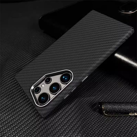 [Magsafe Compatible] Samsung Galaxy S24/Plus/Ultra - Kevlar Carbon Fiber Texture Shockproof Case