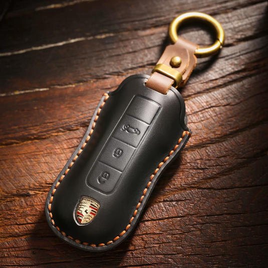 Porsche Handcrafted Genuine Leather Car Key Fob Case Cover For Macan, 718, Panamera - i-Station Mobile Phone & Electronic Device Repair and Accessories