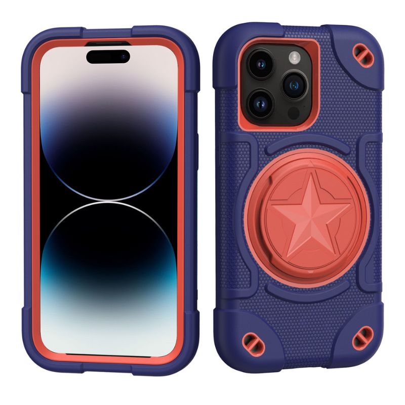 Load image into Gallery viewer, [Built-in Stand] Apple iPhone 15/Plus/Pro/Max - Fully Trapped Thickened Silicone Military Armor Heavy Duty Series Case
