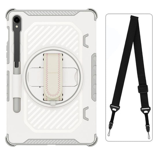 [Built-in Stand][With Pen Slot] Samsung Galaxy Tab A9 2023 8.7" (SM-X110 / X115) - 360 Degree Rotating Bracket Shockproof Case With Wrist & Strap